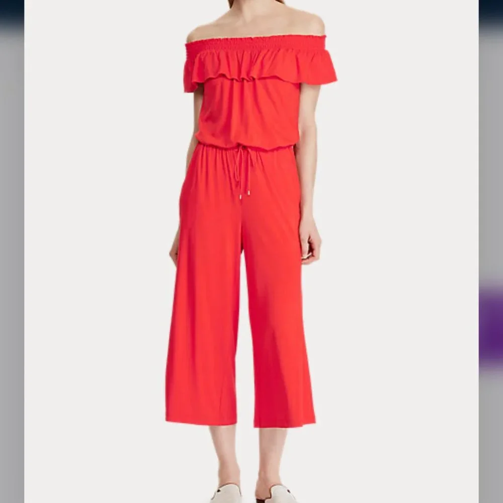 Ralph Lauren Off the Shoulder Jumpsuit - Picture 1 of 11